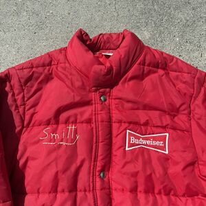 VTG UNITOG Budweiser "Smitty” Personalized Employee Jacket 70s 80s Beer Medium